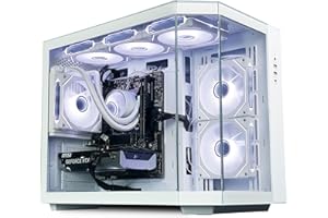 ionz Gaming PC - Desktop Computer, AMD Ryzen 7 5700X, NVIDIA RTX 5060,16GB RAM 1TB NVMe SSD, 120mm AIO, Windows 11, 600W 80+ PSU, WiFi, Apex, White