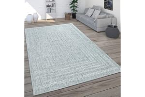 Paco Home Alfombra Interior Exterior Balcón Terraza Cocina Diseño Escandinavo Moderno, tamaño:200x290 cm, Color:Gris