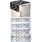 Factcore Premium Quality Combo of Exclusive Decorative Kitchen Combo Fridge Top Cover(Black Leaf), 4 Pcs Fridge Mats…