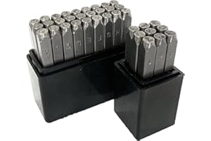 ZOOM PRECISION Metallstempel für Schmuck-Stempelset, Metallstempel-Set, VIN-Zahlen-Stempelset, Buchstaben-Stempel, Metall- oder Alphanumerischer Stanzer, Buchstaben- und Zahlenstanzer-Set, 3 mm (Standard-Schriftart)