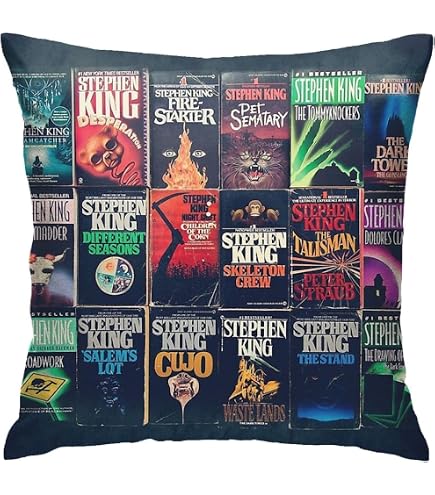 Stephen King Bücher-Decke – Flanell-Überwurfdecke 50 X 40 Cm | Leicht, Weich & Für Alle Jahreszeiten | Waschbar, Schottenkaro