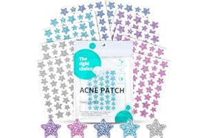 BUTBU 400 Stücks Sternförmiges Pimple Patch, Hydrokolloid Pickel-Patch Unsichtbare, Tag & Nacht 2-in-1 Akne Pflaster, mit Salicylsäure & Teebaumöl & Centella Asiatica,Wasserdicht Atmungsaktiv-5 color