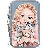 Depesche TOPModel 3 B&ouml;lmeli Kalem Kutusu, Kız &Ccedil;ocukları i&ccedil;in Kedi Aşk Hediyeleri, &Ccedil;ok Renkli, TOPModel Cat Love, &Ccedil;ok Renkli, 
