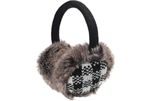 ZLYC Women Fashion Print Faux Fur Ear Warmers Winter Outdoor Earmuffs