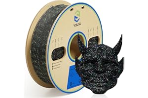 YOUSU PLA Glitter 3D Printer Filament,Laser Paillette Series-Galaxy Black Filament 1.75mm 1kg(2.2lbs),Fits Most FDM/FFF Printers