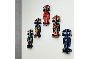 Brick Nest Supporto da parete compatibile con auto F1 Speed Champions Race (5 supporti)