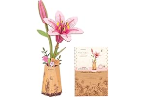 rowood Puzzle 3D Fai da te Fiore in Legno Kit Modellino di Fiori Artificiali Da Montare Per Adulti