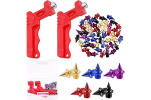 Tanstic 120 Stück 1/2 Zoll, 1/4 Zoll Langlauf-Edelstahl-Spikes mit Spike-Schraubenschlüssel, Schienenschuhe, Spikes, Ersatz für Kurzlauf, Sprint-Sport, Springsport