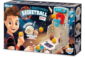 BUKI 2151 - Elektronisk backet-Ball - DIY Kit Från 8 år - Montering utan lödning, 2 spelare, 3 extra skicklighetsspel ingår - Mått 32 × 18 × 32 cm