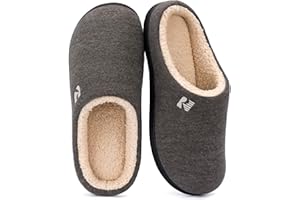 RockDove Men's Sherpa Lined Memory Foam Clog Slipper