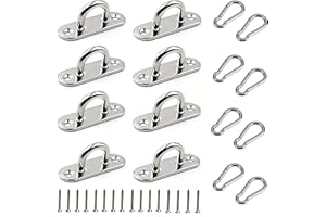LOOPUNK 32 Pezzi Gancio da Soffitto in Acciaio Inox, Ganci da Parete Per Fissaggio a Parete, Kit di Ancoraggio per Corda di Argento.