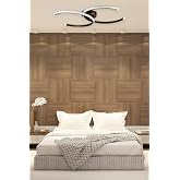 LEGACY Duru Kahverengi Modern Tasarım Salon - Mutfak - Hol - Yatak Odası Beyaz Ledli Avize Kahverengi 55 x 35