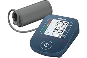 Beurer BM 25 Tensiomètre pour le bras, utilisation simple avec un seul bouton, mesure précise, détection d'arythmie, port USB-C, brassard 22-42 cm, transfert de données vers Apple Health et autres