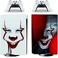 Vanknight PS5 Standard Disc Console Controllers Horror Skin Sticker Decals PS5 Console and Controllers Ghost