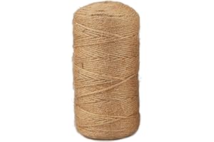 SALUBOHUM 300m×3mm Ficelle Jute, Corde, Corde de Jute, fabriquée à partir de Fibres Naturelles, sa propriété résistante à la déchirure la Rend idéale pour la décoration de Jardin et Les emballages décoratifs