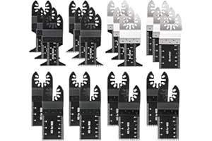 ENMAYODE 20 Pcs Mix Oscillating Saw Blades,Professional Multitool Blades for Wood Metal Plastics,Quick Release Multi Tool Blade Kits Compatible with Dewalt Worx Rockwell Makita Ryobi Silverline Black Decker