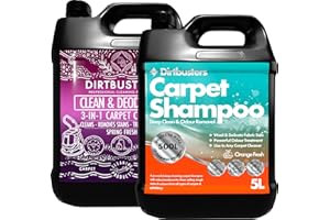 Dirtbusters propre et Désodoriser Orange concentré 1 x 5 litres et Spring Fresh 1 x 5l professionnel pour tapis et tapisseries