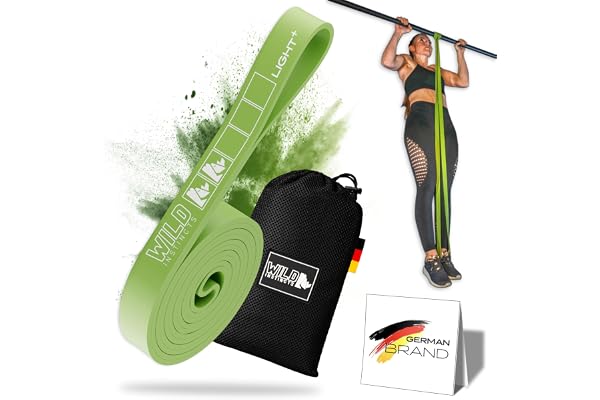 Wild Instincts® Bandes Résistantes pour Tractions/Bandes Élastiques Musculation/Bande Élastique Fitness/Bande Élastique Tractions pour Crossfit & Stretching +Sac