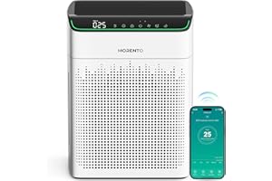 MORENTO Purificateur d'Air HEPA Intelligent Air Purifier Pour Éfficace Contre Allergènes Jusqu'à 158 m² pour Chambre,Compatible avec APP et Alexa,Surveille La Qualité de l'Air 1 Pack + 2 Pack Filtres