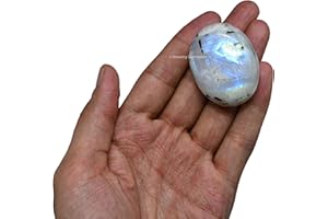 AMAZING GEMSTONE Piedra lunar arcoíris de cristal de palmera – cristales curativos naturales piedra preciosa preocupación