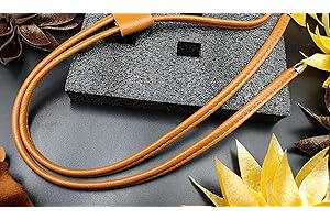 LUMoony MoonyLI Pouch Bag PU Leather Cord Slide String Keeper Leather Strap Leather Drawstring Length 100 cm
