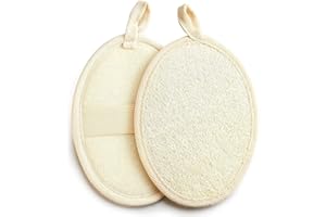 QIANFENG 2 Stück Luffa Schwamm,Peeling Schwamm,Körper Sponge Gesicht,Bath Dusch Dusche,Exfoliating Luffaschwamm Naturschwamm,Natürlicher Soft Abbaubarer,Bad Duschen Duschschwamm,Luffa Für Damen Und Herren