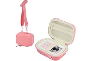 Leayjeen Étui de Protection pour Appareil Photo numérique Compatible avec YLSHGXFC/FAYIBUY/YLSHGXFC/AOREGRE/Nicamery, Conception de Coque Dure EVA, légère et Durable (étui Uniquement) Rose
