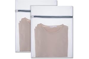 Ouligay Siatka na pranie do pralki, 40 x 50 cm, siatkowa siatka na pranie, z zamkiem błyskawicznym, siatkowa torba na pranie, duża torba na pranie, do swetra, dżinsów, spódnic, butów, 2 sztuki