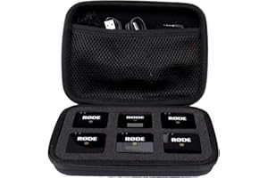 co2CREA Duro Viajar Caja Estuche Funda para Rode RØDE Wireless Go II Sistema inalámbrico micrófonos(Funda Solo,Case Only)