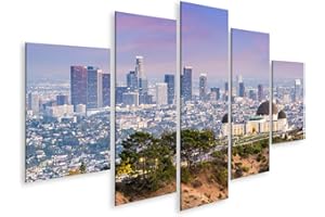 islandburner, Cuadros de Salon Los Angeles, California, EE.UU., Centro de la Ciudad Desde Griffith Park. Cuadro Decoracion de Pared Impresión en Lienzo Formato Grande Modernos PKF-MFP-N