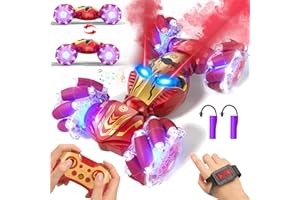 AYIQUTY Remote Control Cars, 4WD RC Stunt Car with Gesture Sensing, RC Drift Car with Cool LED Light and Music, Remote Control Cars Toys Gifts for 6-12 Years Old Boys, Indoor and Outdoor Toys for Kids