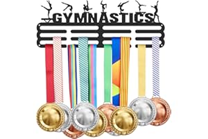 SUPERDANT Gymnastique Médaille Cintre Gymnastique Médaille Porte-Médaille avec 12 Lignes Robuste en Acier Récompense Présentoirs Muraux Médaille Présentoirs pour Ruban Cordon Médailles
