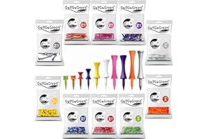 GOLFGOGREEN 100 x Graduated Plastic Castle Golf Tees **BULK PACKS OF 100 TEES** BUY 2 OR MORE AND SAVE 10%
