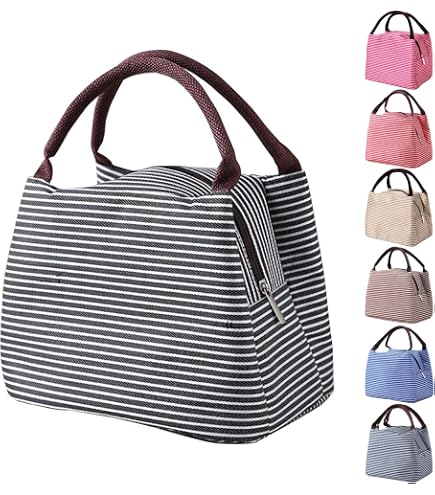 Zxglxinyao Sac à déjeuner pour homme et femme, boîte à déjeuner isotherme pour adulte, sac fourre-tout réutilisable, boîte à déjeuner isotherme, haute capacité pour le travail, les voyages, le,Gris