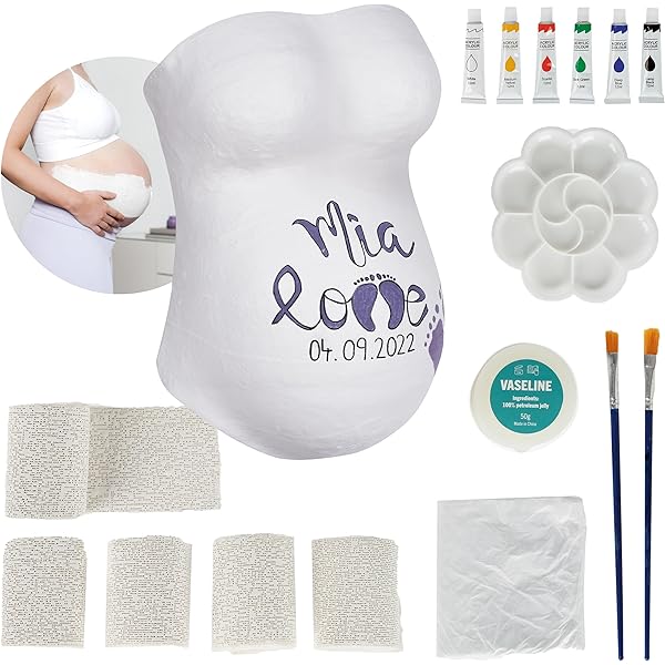 YANGUN Kit Moulage Ventre Femme Enceinte, Belly Casting Kit, Kit De