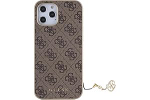 CG MOBILE Guess Carcasa 4G Charm Compatible iPhone 12, iPhone 12 Pro Marron