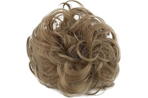 ‎CAISHA CAISHA Haarteil Haargummi Hochsteckfrisuren Brautfrisuren Voluminös Gelockt Unordentlich Dutt Kunstfaser DM15cm Dunkelblond G9A