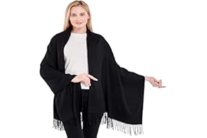 CJ Apparel Scialle in Misto Cotone Spesso Pashmina Donna