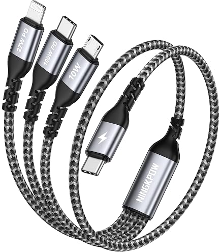 GELRHONR Short USB C Splitter Multi Charging Cable, USB C Male To 4 Type-C Male Charge Cable, 4 In 1 Charging Cord Compatible With Mobile/Android And More (Black-0.5m-4C