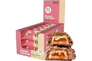 ‎MAXINUTRITION MaxiNutrition Better Choice Protein Bar Peanut Caramel, 15x 22,5g, 32% Eiweißgehalt, mit wenig Kalorien, Proteinriegel ideal für den Muskelaufbau
