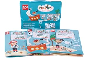 APLI Kids - Piraci walizka z 3 książki aktywności, kolor niebieski (18247)