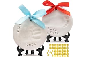 PITI COT PICCOLE COSE CHE CONTANO PITI COT Kit Impronta Mani e Piedi Neonati | Idee Regalo per la Nascita, per le Future Mamme, Battesimo Neonato Maschio | Calco Manina e Piedino in Argilla| | Idee Regali Natale Originali [2 Kit]