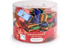 Riegelein Napolitains 282g – 88 kleine Schokotäfelchen - Schokolade einzeln verpackt & Fairtrade-zertifiziert – Perfekt für Adventskalender, Nikolaus