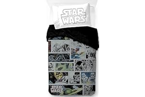 Jay Franco Star Wars Comic 100% Cotton Single Duvet Cover Set - Includes 50 x 70 cm Pillowcase