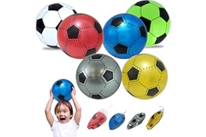 SRV Hub 23cm Inflatable Soccer Ball Indoor and Outdoor Game Toy for Backyard Fun, Summer Play Lawn Activities for Kids Toddlers 3+ Years