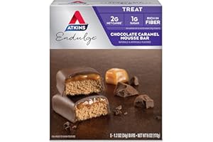 Atkins, Endulge, Barre de mousse au chocolat et caramel, 5 barres, 1,2 oz (34 g) par Barre