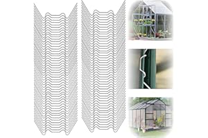 AONAYO 100 Stück W-Klemmer - Sturmfeste Klammern für Hohlkammerplatten und Scheiben