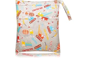Floepx Stoffwindeln Nasstaschen, Wickeltasche Wetbag,Nasstaschen Wiederverwendbare,Wetbag Organiser Beutel,Wet Dry Cloth Windeltasche,wasserdichte mit Reißverschluss für Baby Reisen Unterwegs