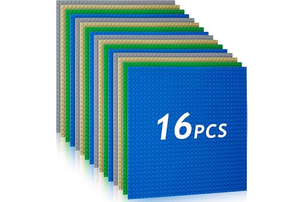 HOTUT Plaques de Construction Classiques - Jeu de 16 Pièces, Format 25.5 x 25.5 cm - Jeu Créatif pour Enfants