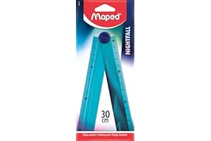 Maped 281018 - Righello pieghevole “Nightfall - 15/30 cm - blu